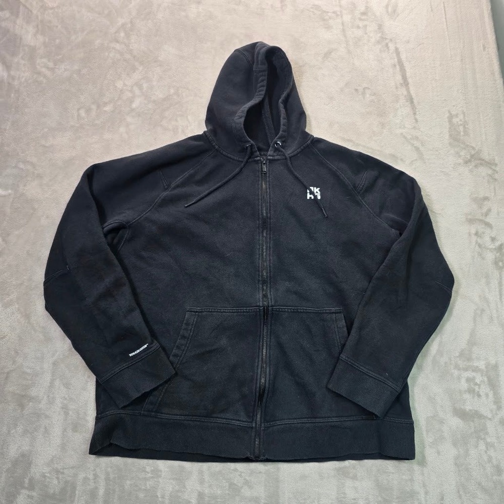 Nike Tech Fleece Full Zip Hoodie Mens XL Black Raglan Sleeve Sweatshirt